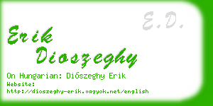 erik dioszeghy business card